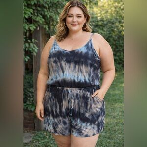 Torrid Size 1 (14/16) Super Soft Knit Tie-Dye Romper